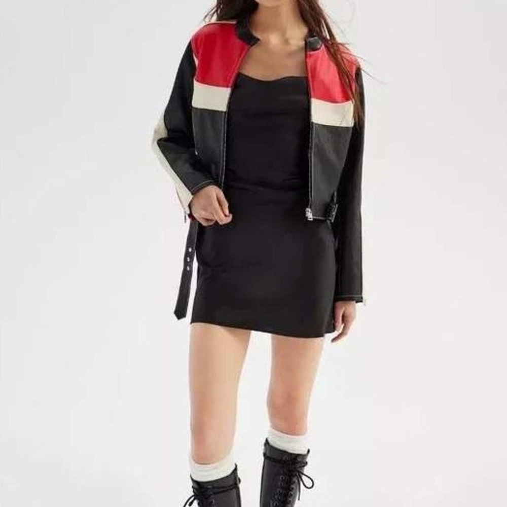 Urban Outfitters Light Before‎ Dark Mallory Cowl Slip Mini Dress Black Size XS